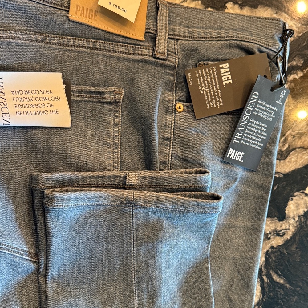 PAIGE Men’s Washed Blue Slim Jeans